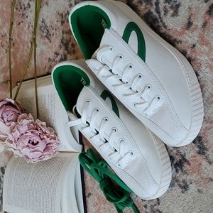Tretorn Nylite Plus Sneaker In Vintage White/ Green